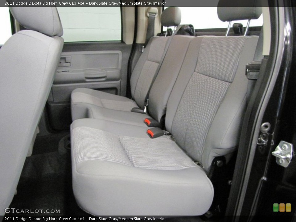 Dark Slate Gray/Medium Slate Gray Interior Rear Seat for the 2011 Dodge Dakota Big Horn Crew Cab 4x4 #72233009