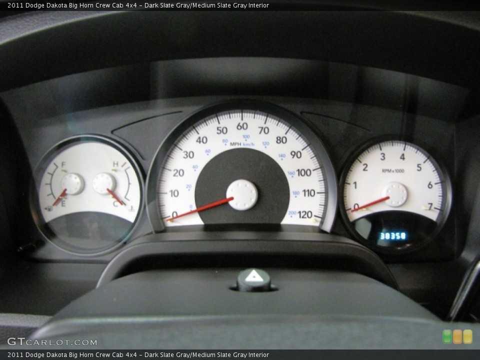 Dark Slate Gray/Medium Slate Gray Interior Gauges for the 2011 Dodge Dakota Big Horn Crew Cab 4x4 #72233282