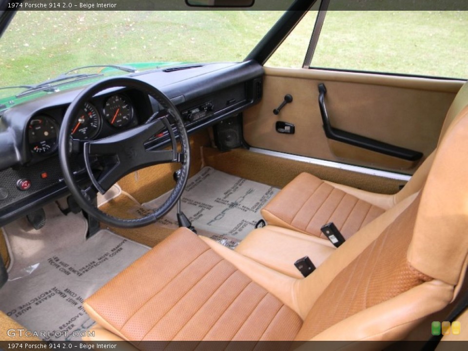 Beige 1974 Porsche 914 Interiors