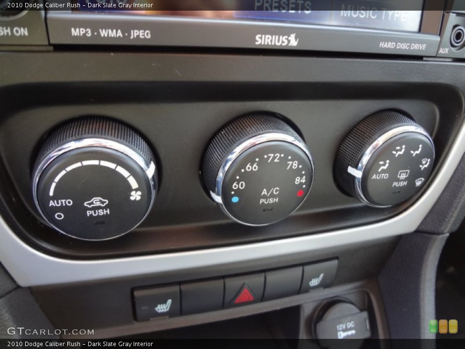 Dark Slate Gray Interior Controls for the 2010 Dodge Caliber Rush #72235394