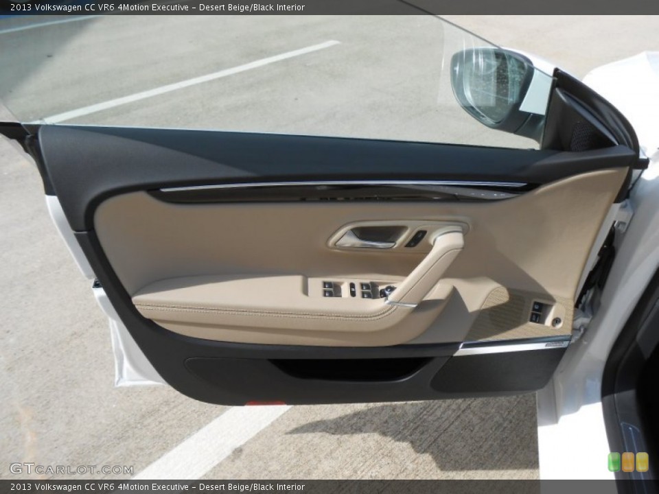 Desert Beige/Black Interior Door Panel for the 2013 Volkswagen CC VR6 4Motion Executive #72243542
