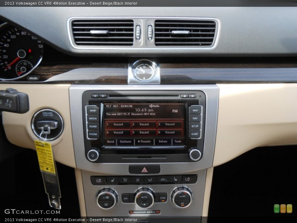 Desert Beige/Black Interior Controls for the 2013 Volkswagen CC VR6 4Motion Executive #72243611