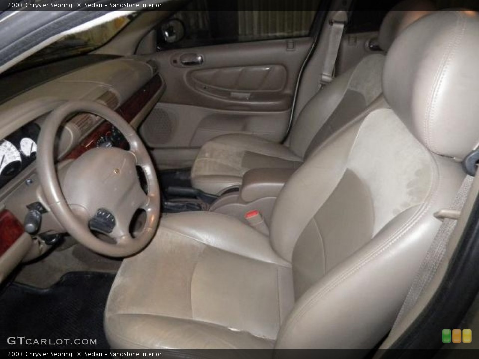 Sandstone Interior Front Seat for the 2003 Chrysler Sebring LXi Sedan #72248086