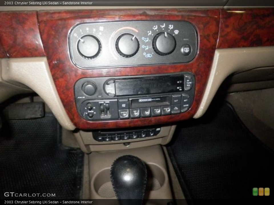 Sandstone Interior Controls for the 2003 Chrysler Sebring LXi Sedan #72248104