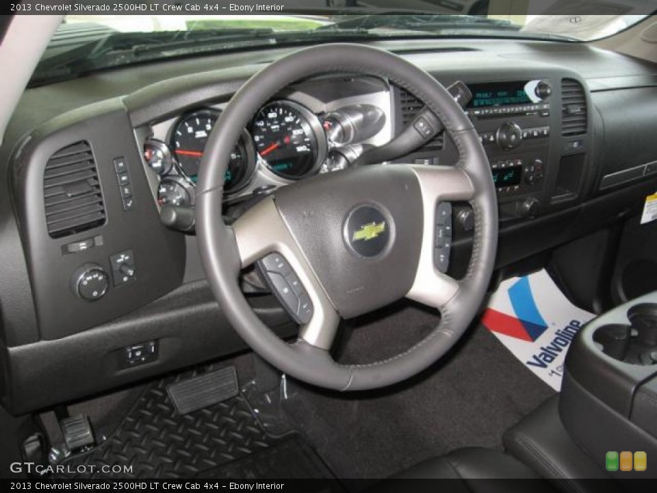 Ebony Interior Steering Wheel for the 2013 Chevrolet Silverado 2500HD LT Crew Cab 4x4 #72249682