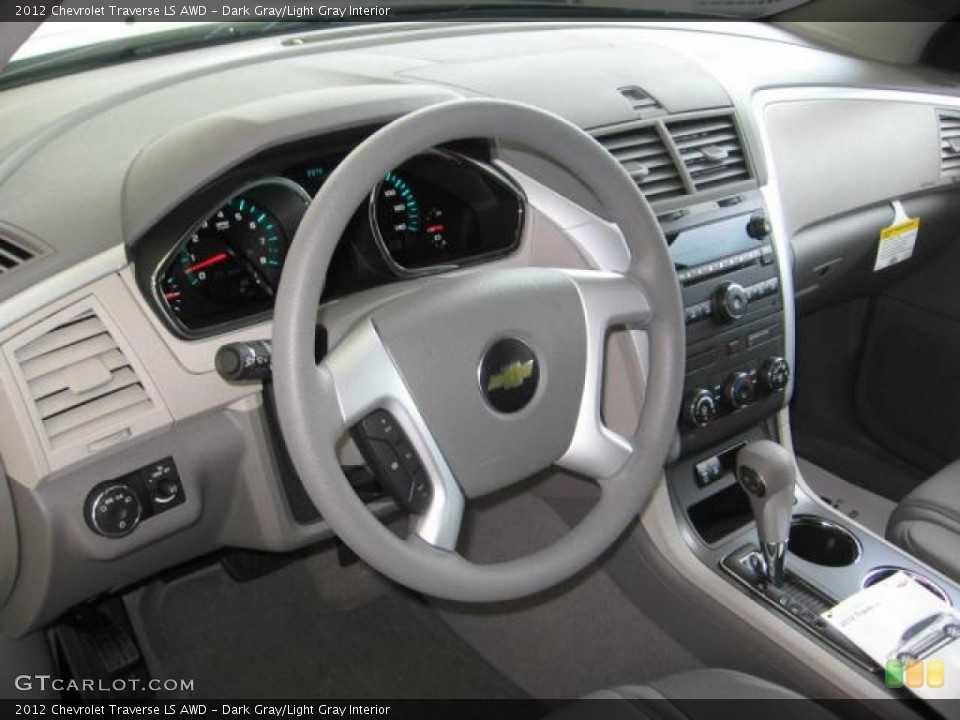 Dark Gray/Light Gray Interior Dashboard for the 2012 Chevrolet Traverse LS AWD #72250127