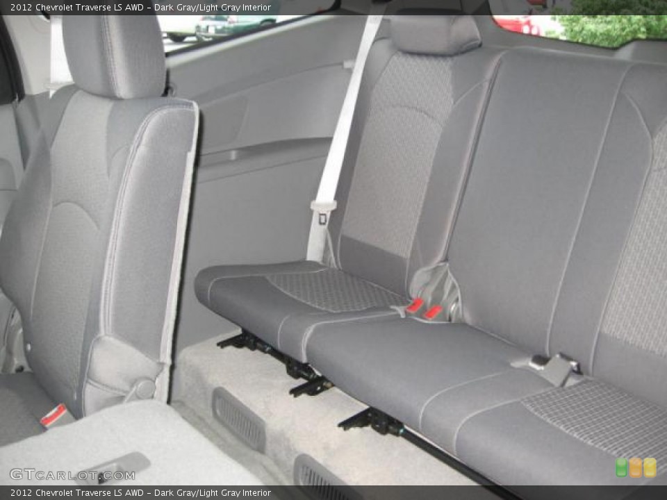 Dark Gray/Light Gray Interior Rear Seat for the 2012 Chevrolet Traverse LS AWD #72250174