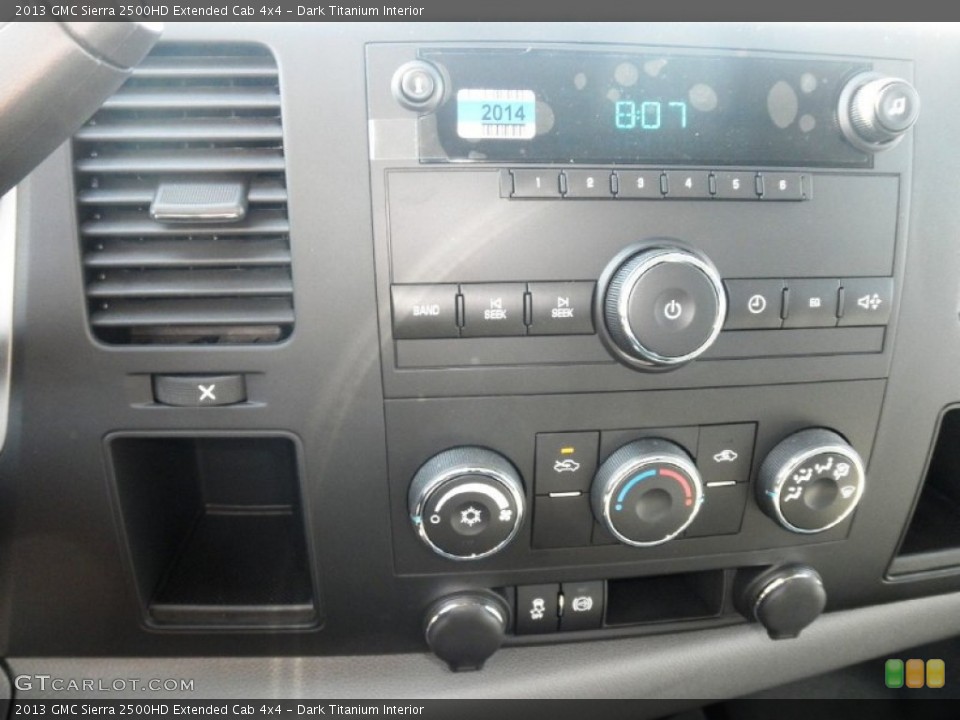 Dark Titanium Interior Controls for the 2013 GMC Sierra 2500HD Extended Cab 4x4 #72252178