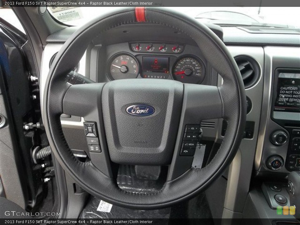 Raptor Black Leather/Cloth Interior Steering Wheel for the 2013 Ford F150 SVT Raptor SuperCrew 4x4 #72252772