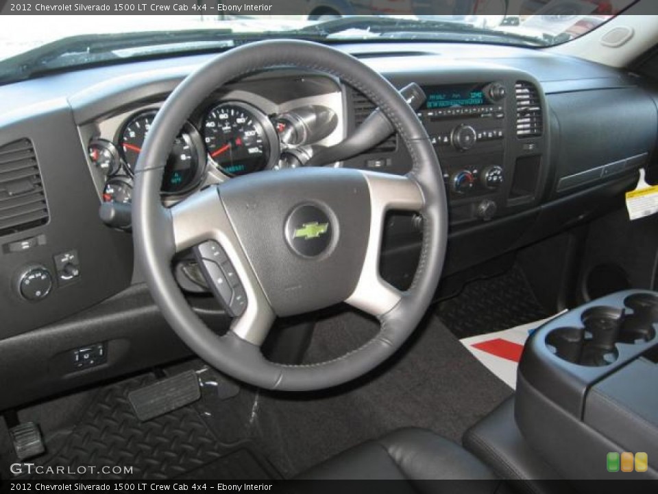 Ebony Interior Steering Wheel for the 2012 Chevrolet Silverado 1500 LT Crew Cab 4x4 #72253372