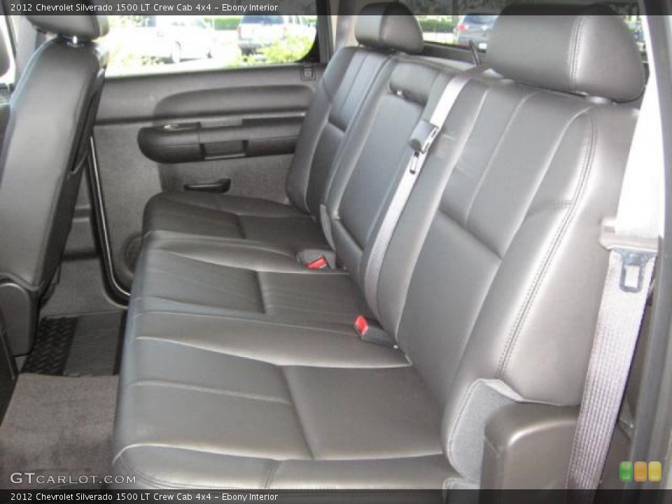 Ebony Interior Rear Seat for the 2012 Chevrolet Silverado 1500 LT Crew Cab 4x4 #72253435
