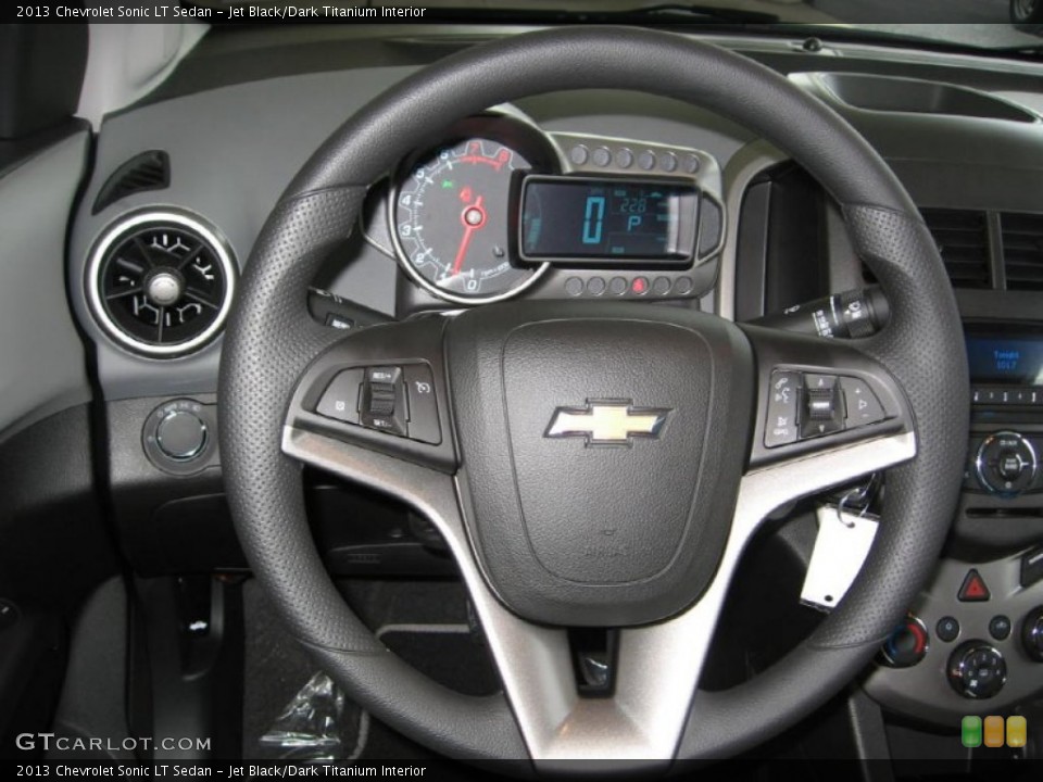 Jet Black/Dark Titanium Interior Steering Wheel for the 2013 Chevrolet Sonic LT Sedan #72255295