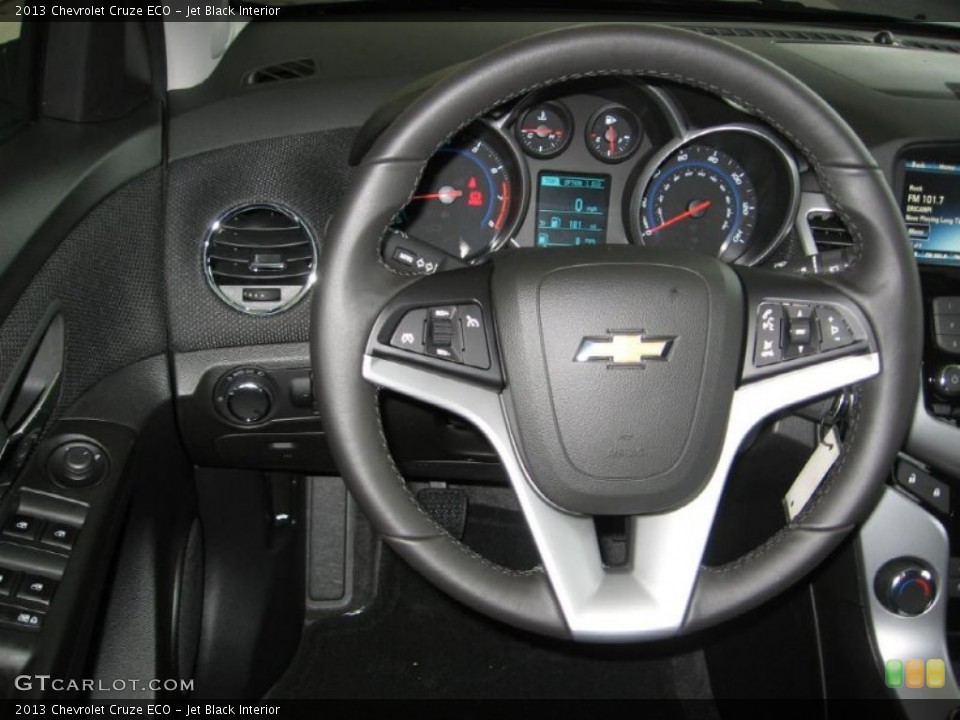 Jet Black Interior Steering Wheel for the 2013 Chevrolet Cruze ECO #72255802