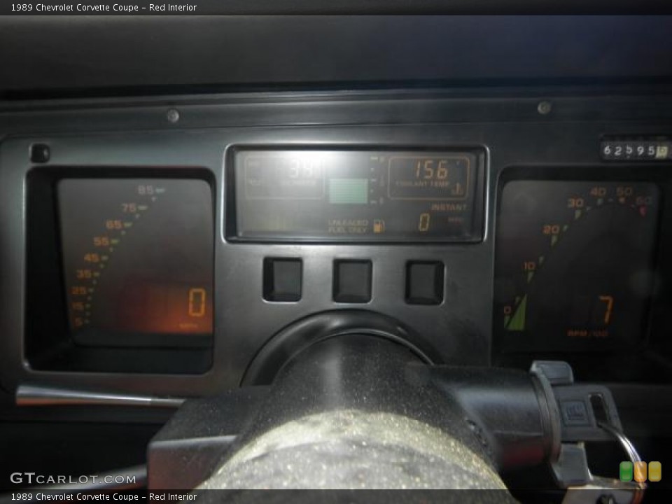 Red Interior Gauges for the 1989 Chevrolet Corvette Coupe #72256339