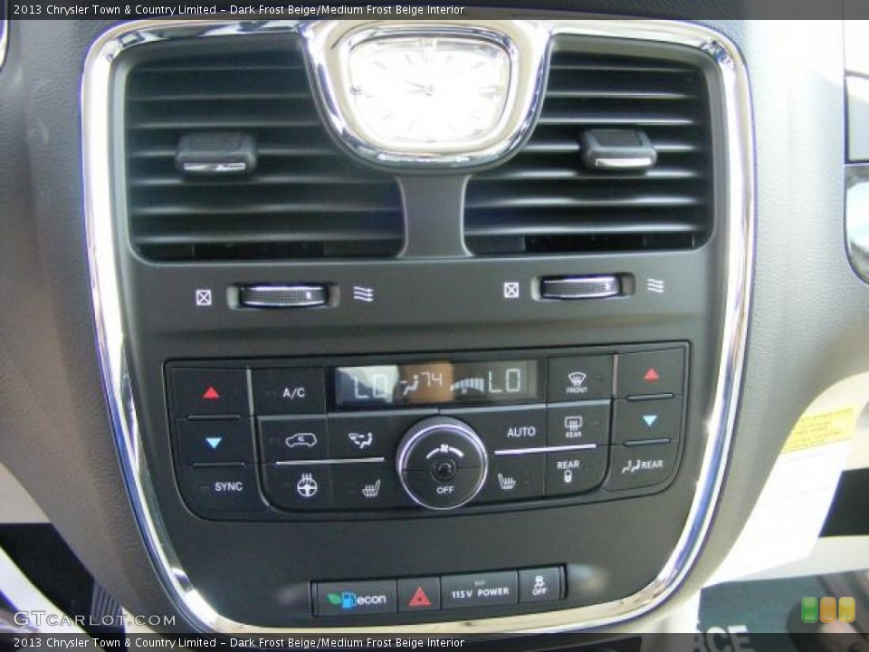 Dark Frost Beige/Medium Frost Beige Interior Controls for the 2013 Chrysler Town & Country Limited #72256726