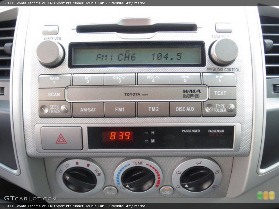 Graphite Gray Interior Audio System for the 2011 Toyota Tacoma V6 TRD Sport PreRunner Double Cab #72258319