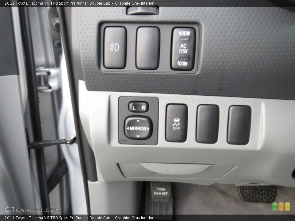 Graphite Gray Interior Controls for the 2011 Toyota Tacoma V6 TRD Sport PreRunner Double Cab #72258484