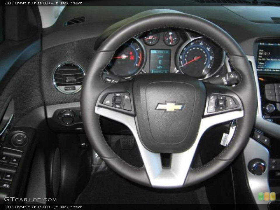 Jet Black Interior Steering Wheel for the 2013 Chevrolet Cruze ECO #72258625