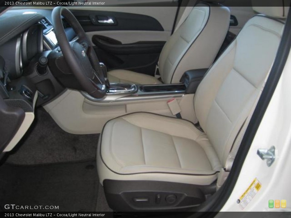 Cocoa/Light Neutral Interior Front Seat for the 2013 Chevrolet Malibu LTZ #72259058