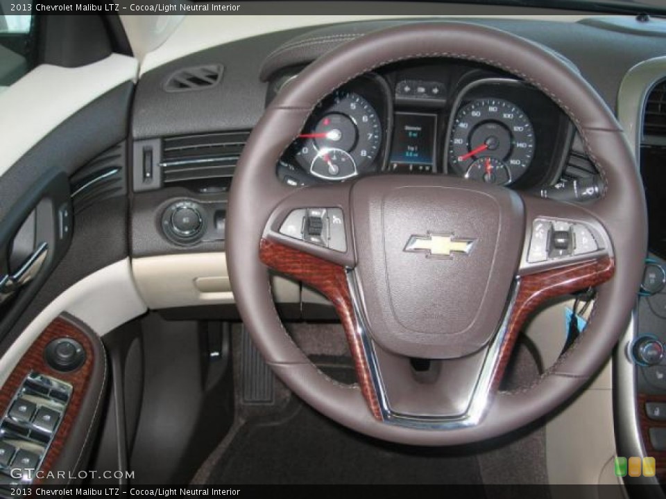Cocoa/Light Neutral Interior Steering Wheel for the 2013 Chevrolet Malibu LTZ #72259084