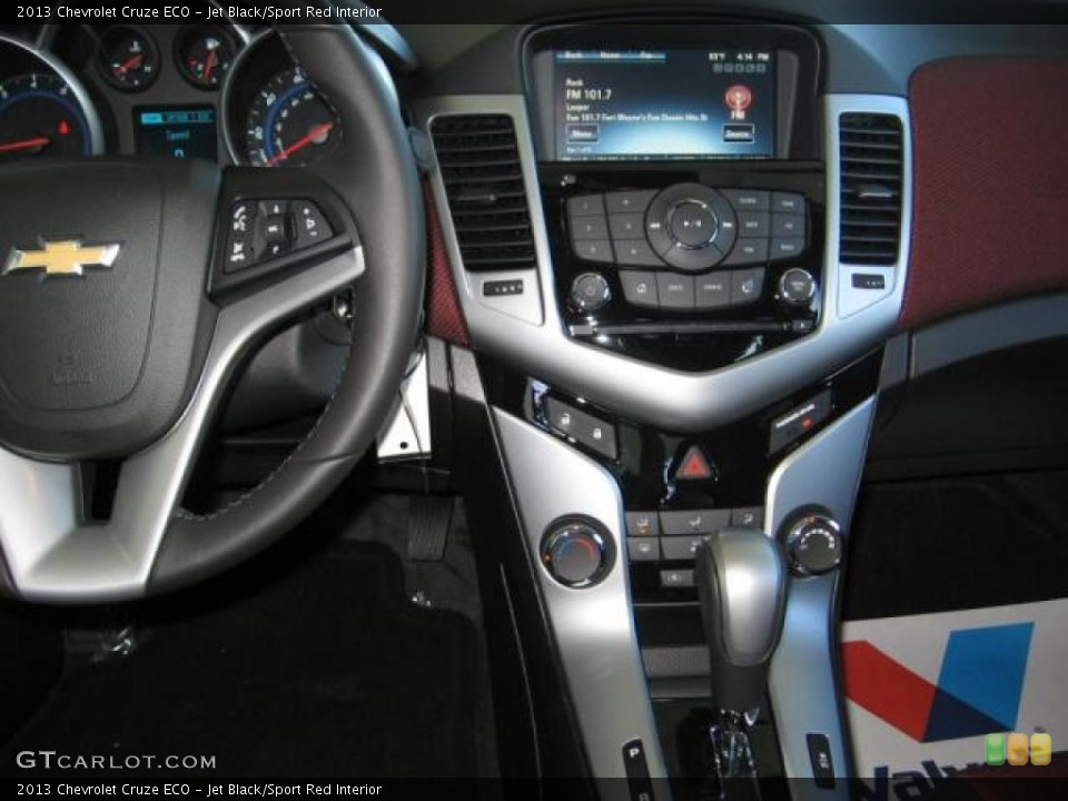 Jet Black/Sport Red Interior Controls for the 2013 Chevrolet Cruze ECO #72259525