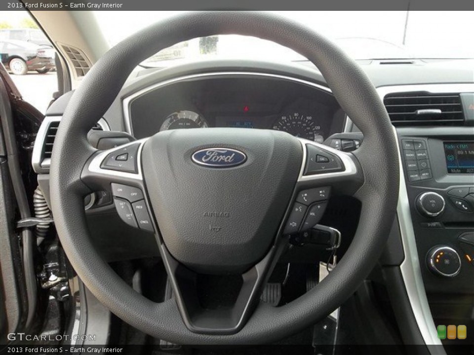 Earth Gray Interior Steering Wheel for the 2013 Ford Fusion S #72259695
