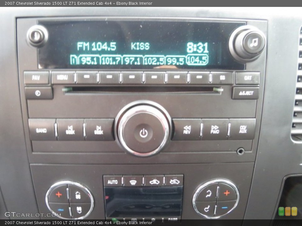 Ebony Black Interior Audio System for the 2007 Chevrolet Silverado 1500 LT Z71 Extended Cab 4x4 #72260557