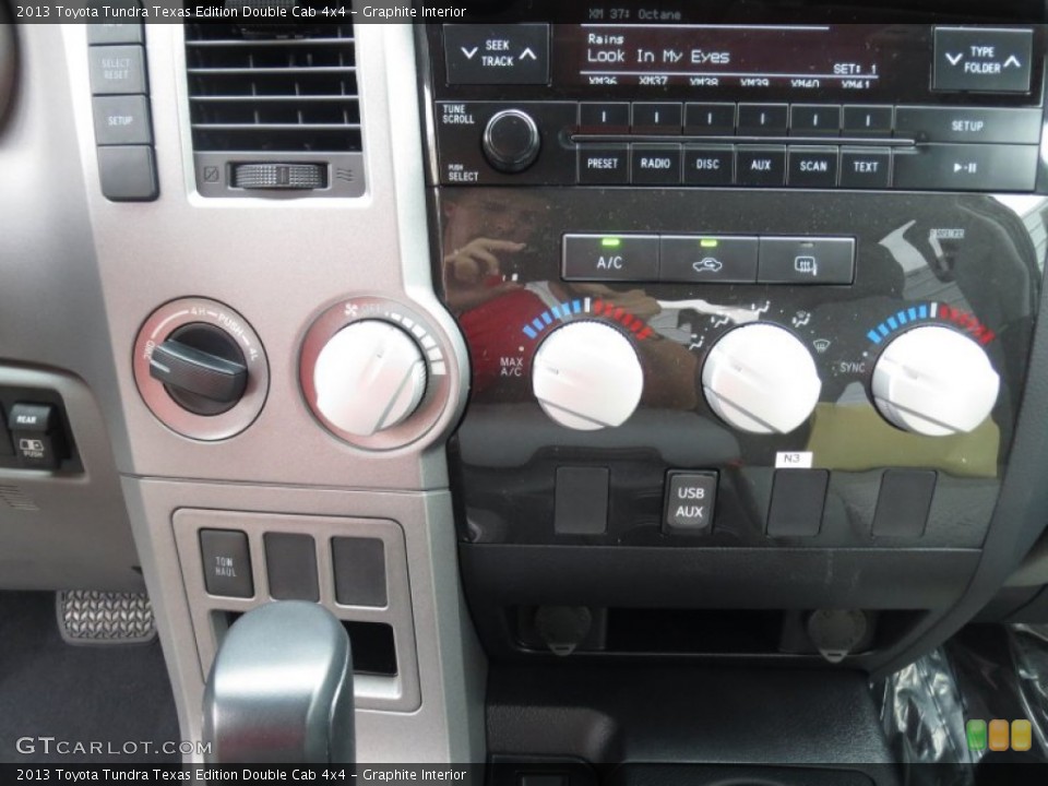 Graphite Interior Controls for the 2013 Toyota Tundra Texas Edition Double Cab 4x4 #72263437