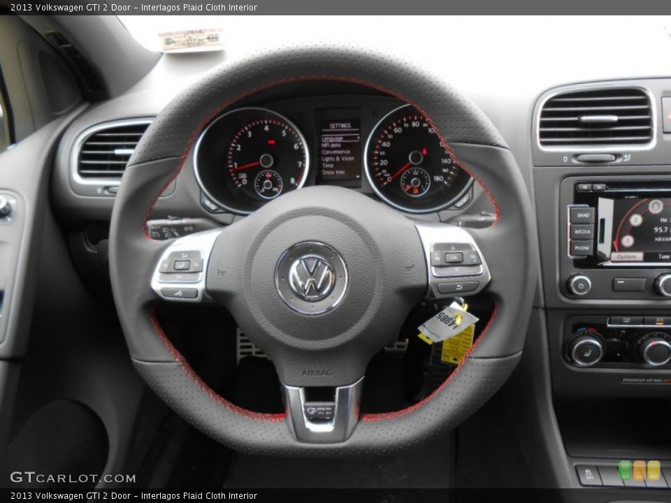Interlagos Plaid Cloth Interior Steering Wheel for the 2013 Volkswagen GTI 2 Door #72263997