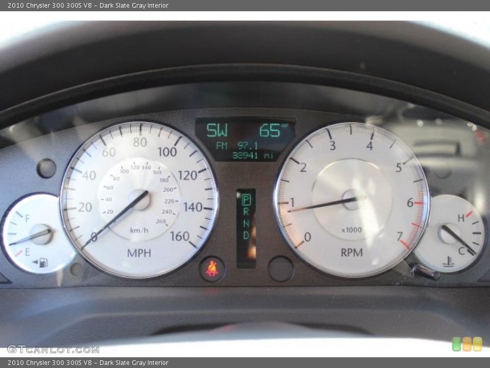 Dark Slate Gray Interior Gauges for the 2010 Chrysler 300 300S V8 #72269407