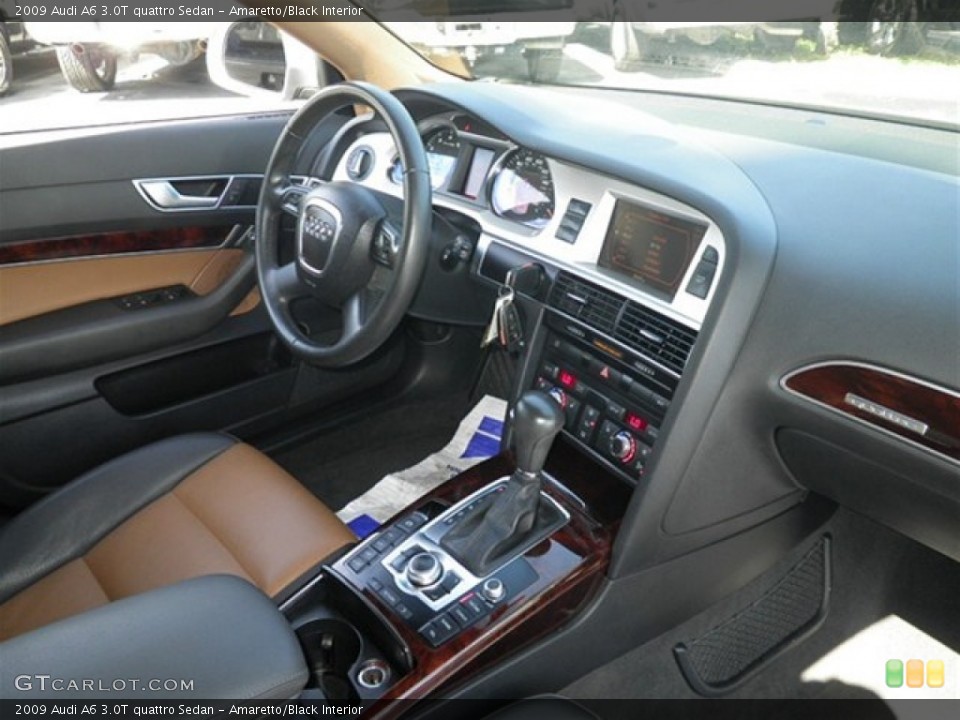 Amaretto/Black Interior Dashboard for the 2009 Audi A6 3.0T quattro Sedan #72269593