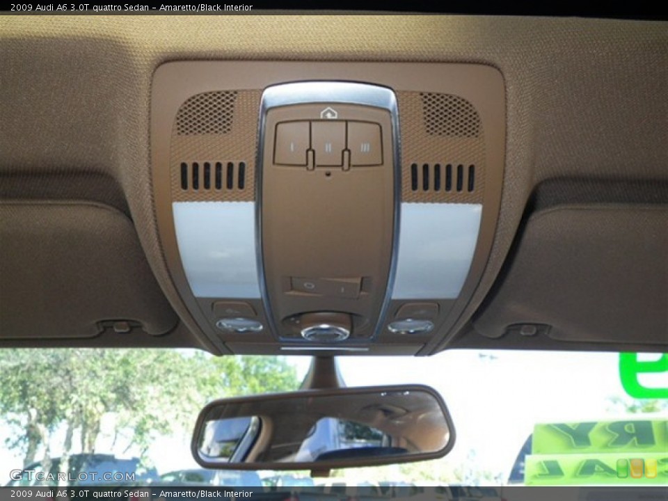 Amaretto/Black Interior Controls for the 2009 Audi A6 3.0T quattro Sedan #72269989