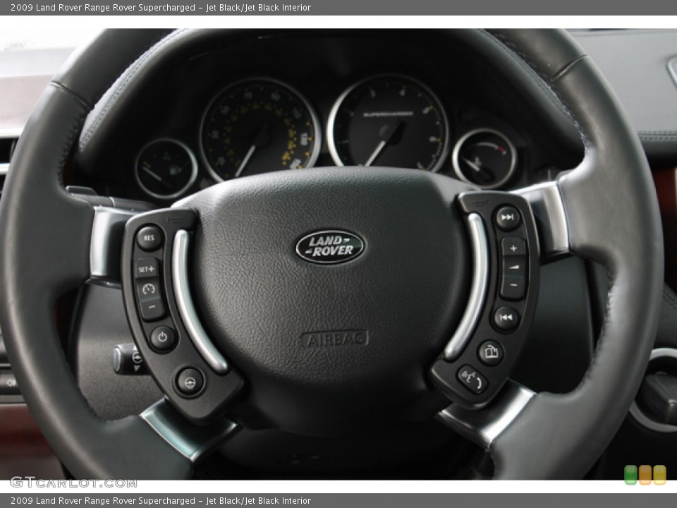 Jet Black/Jet Black Interior Steering Wheel for the 2009 Land Rover Range Rover Supercharged #72277870
