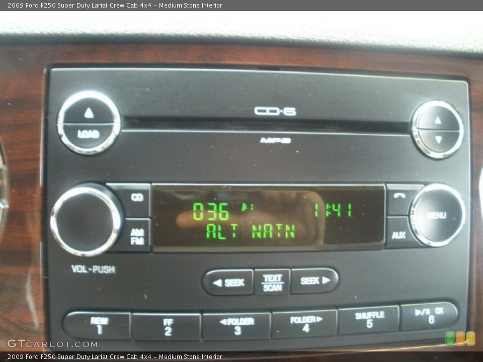 Medium Stone Interior Audio System for the 2009 Ford F250 Super Duty Lariat Crew Cab 4x4 #72281041