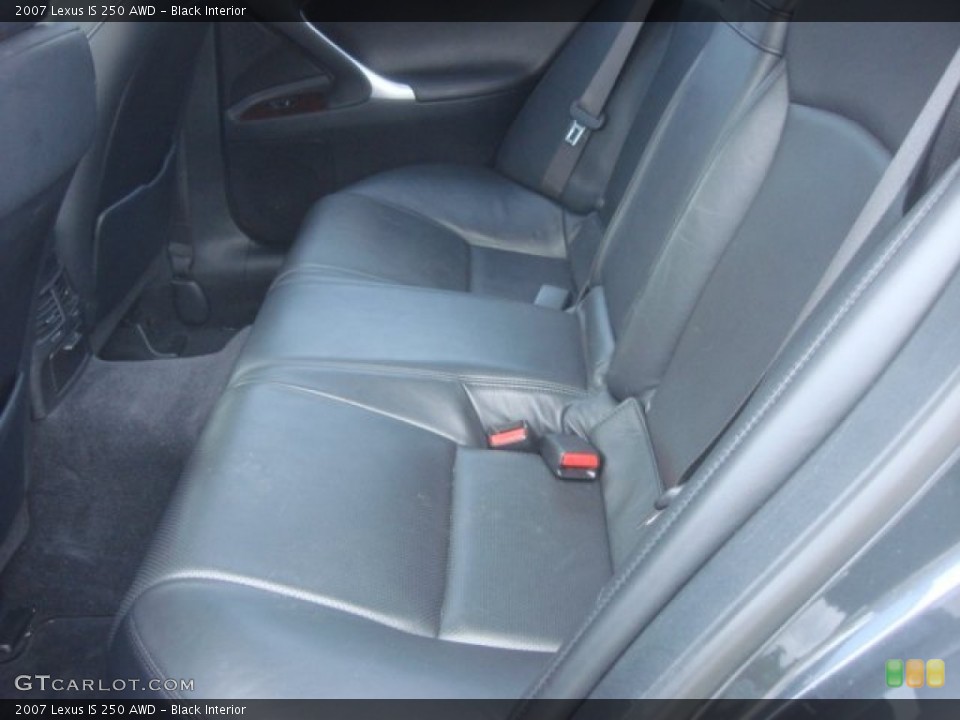 Black Interior Rear Seat for the 2007 Lexus IS 250 AWD #72288589