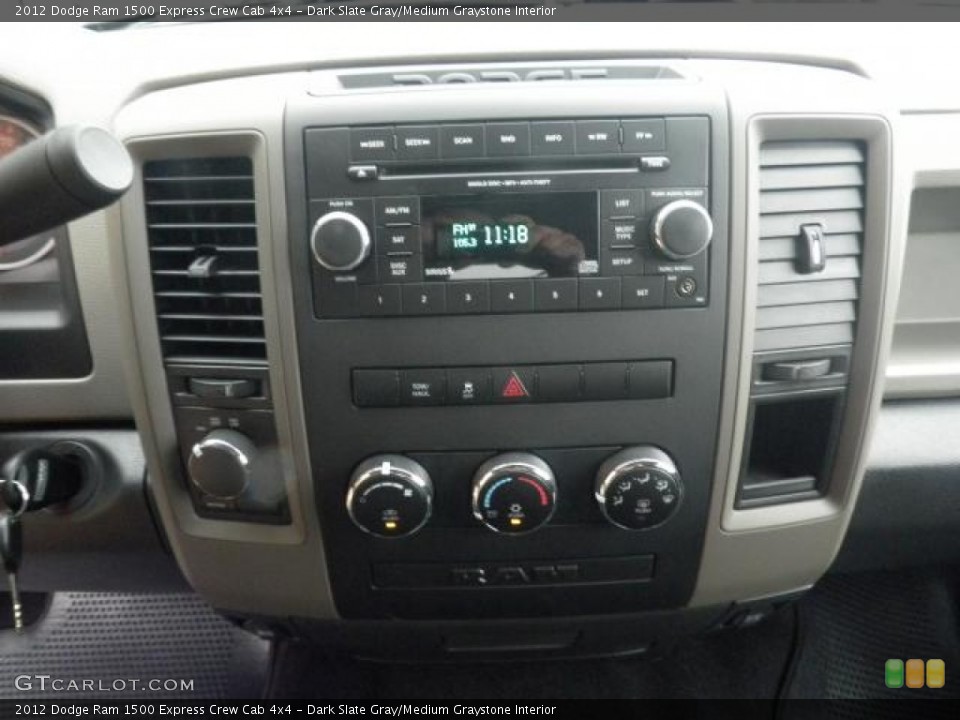 Dark Slate Gray/Medium Graystone Interior Controls for the 2012 Dodge Ram 1500 Express Crew Cab 4x4 #72291649