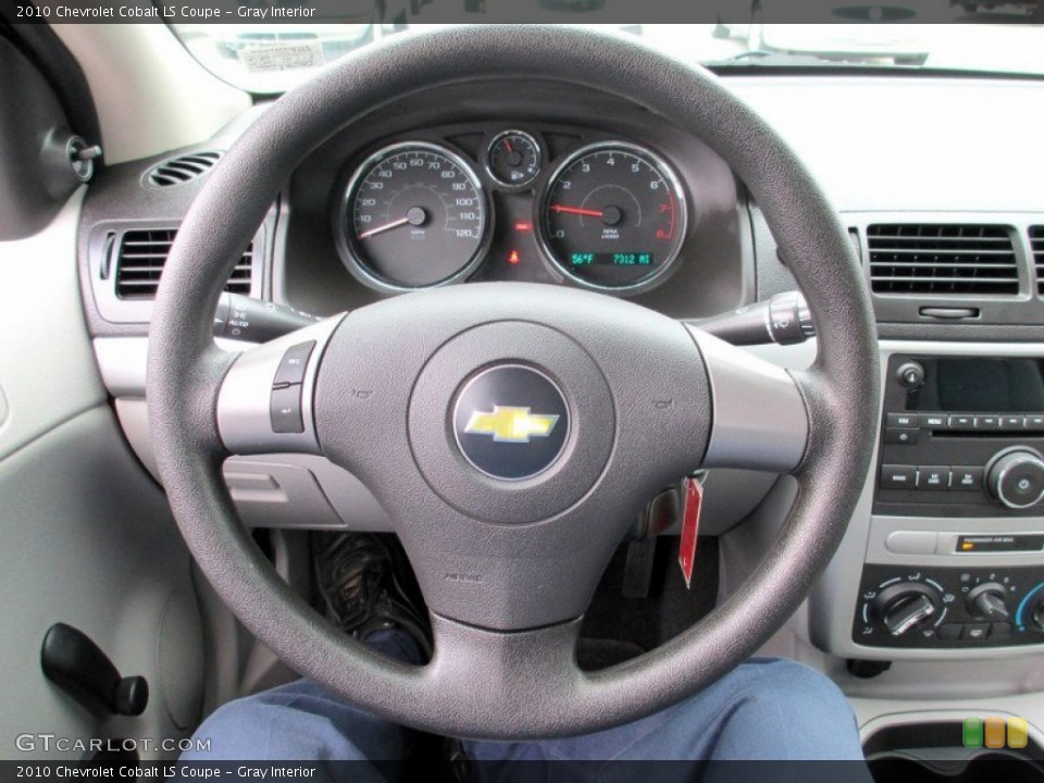 Gray Interior Steering Wheel for the 2010 Chevrolet Cobalt LS Coupe #72293701