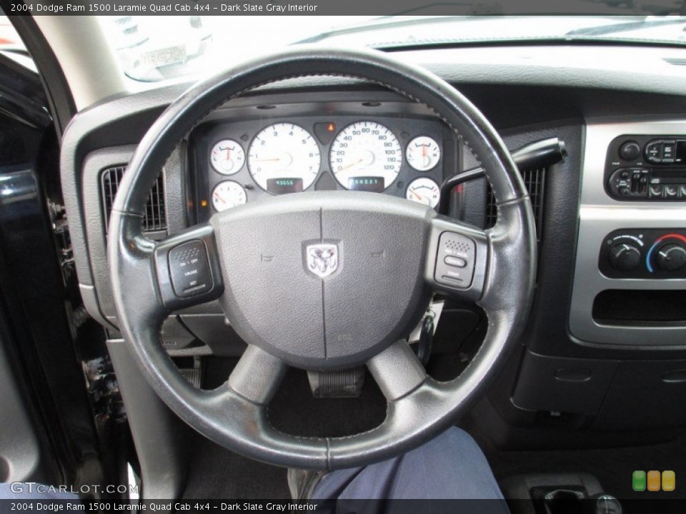 Dark Slate Gray Interior Steering Wheel for the 2004 Dodge Ram 1500 Laramie Quad Cab 4x4 #72294325