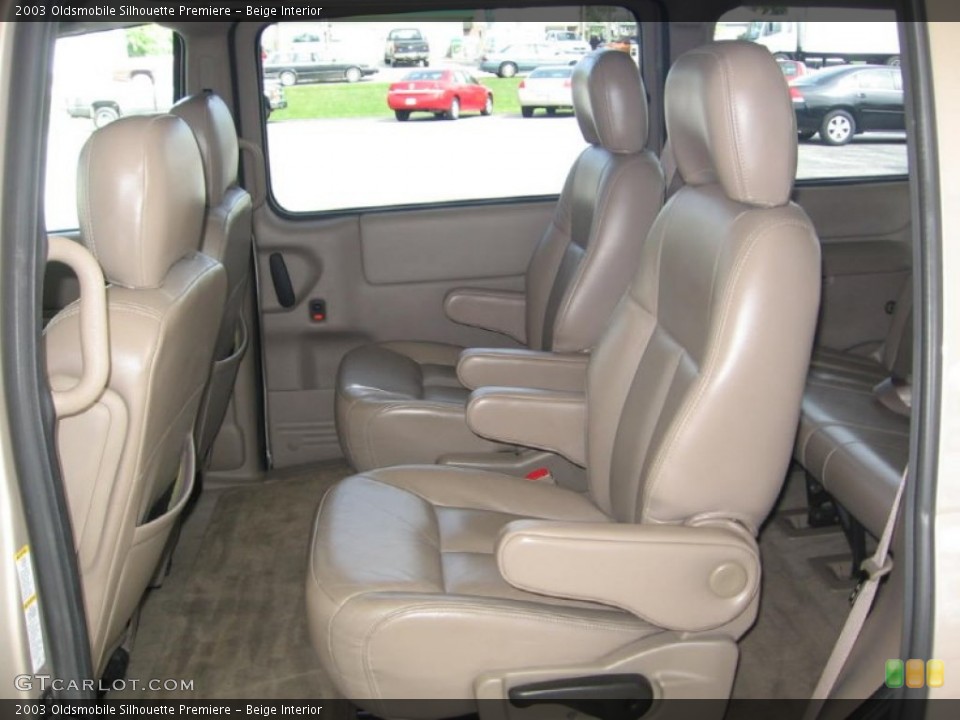 Beige Interior Rear Seat for the 2003 Oldsmobile Silhouette Premiere #72299251