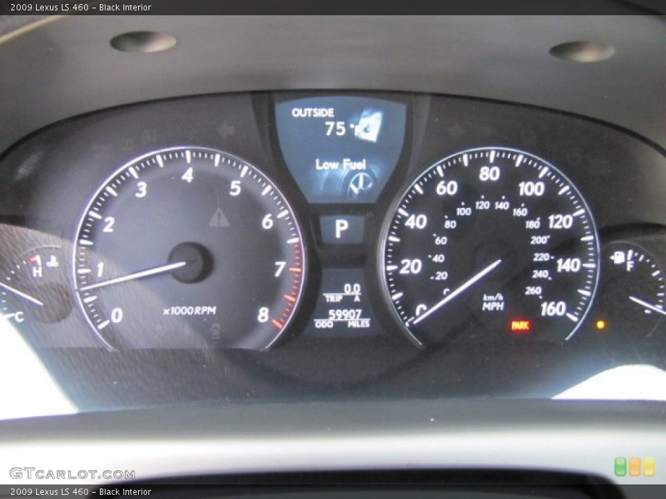 Black Interior Gauges for the 2009 Lexus LS 460 #72301990