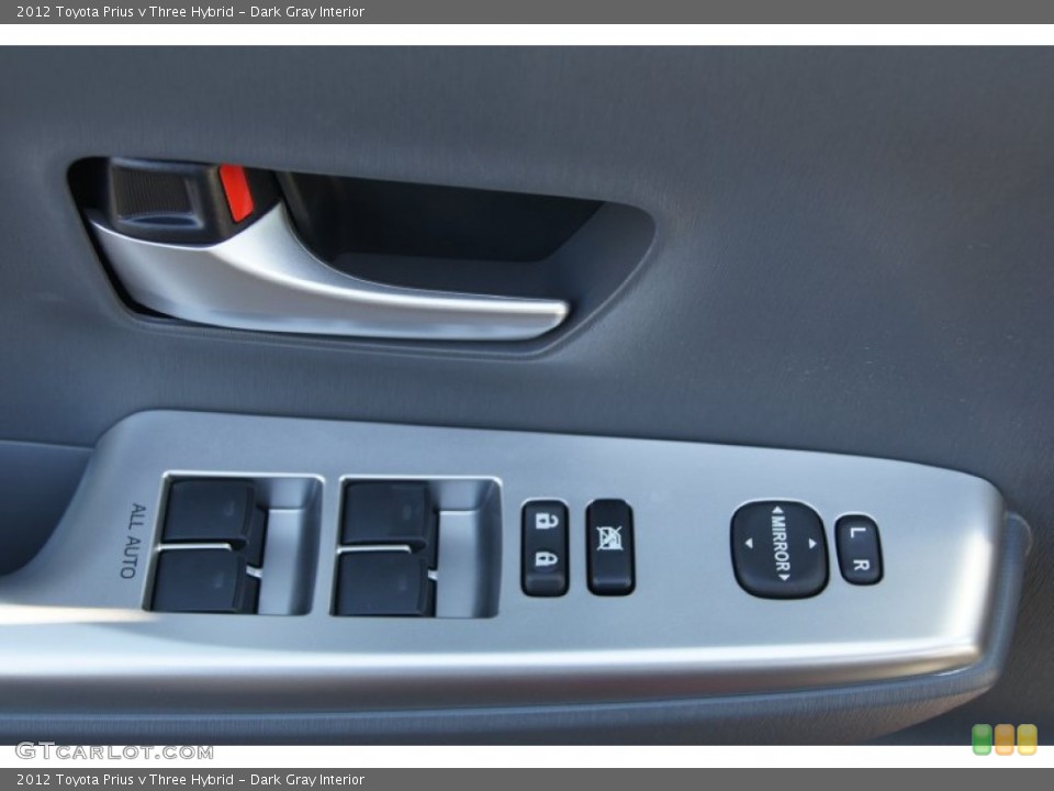 Dark Gray Interior Controls for the 2012 Toyota Prius v Three Hybrid #72302797