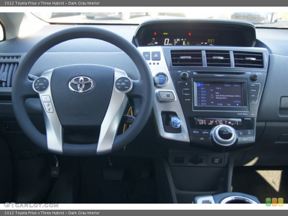 Dark Gray Interior Dashboard for the 2012 Toyota Prius v Three Hybrid #72303127