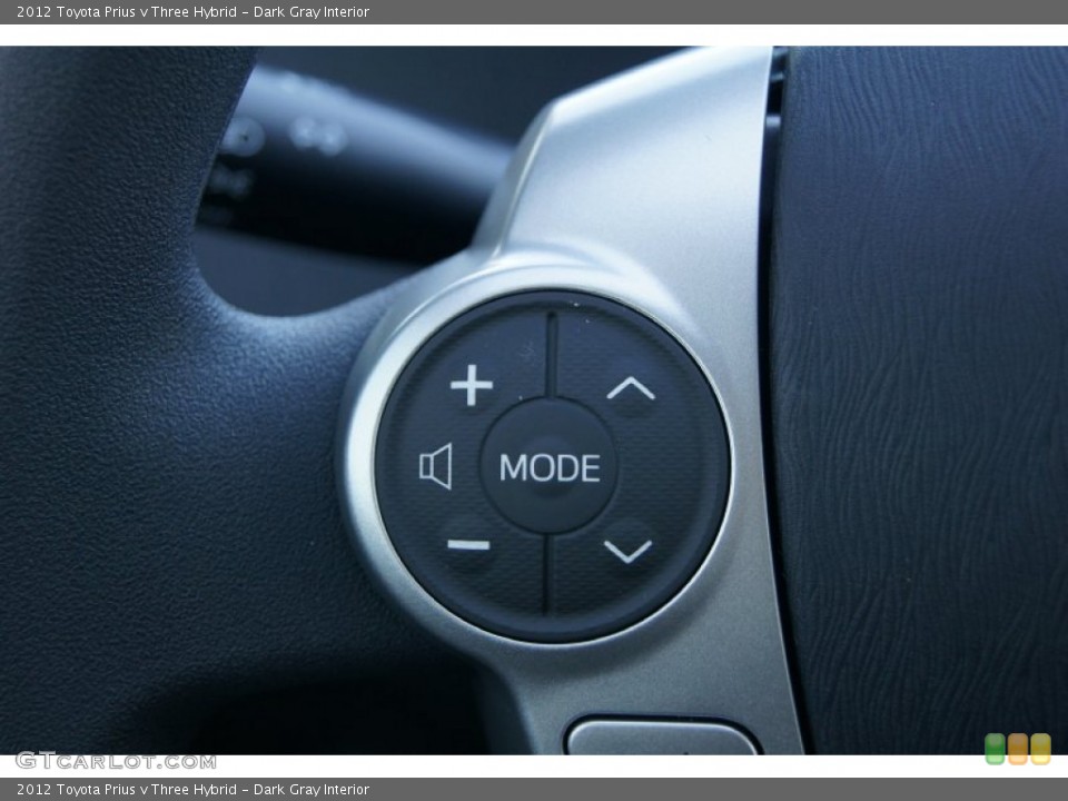 Dark Gray Interior Controls for the 2012 Toyota Prius v Three Hybrid #72303196