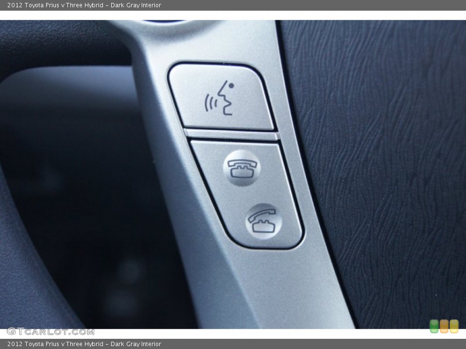 Dark Gray Interior Controls for the 2012 Toyota Prius v Three Hybrid #72303224