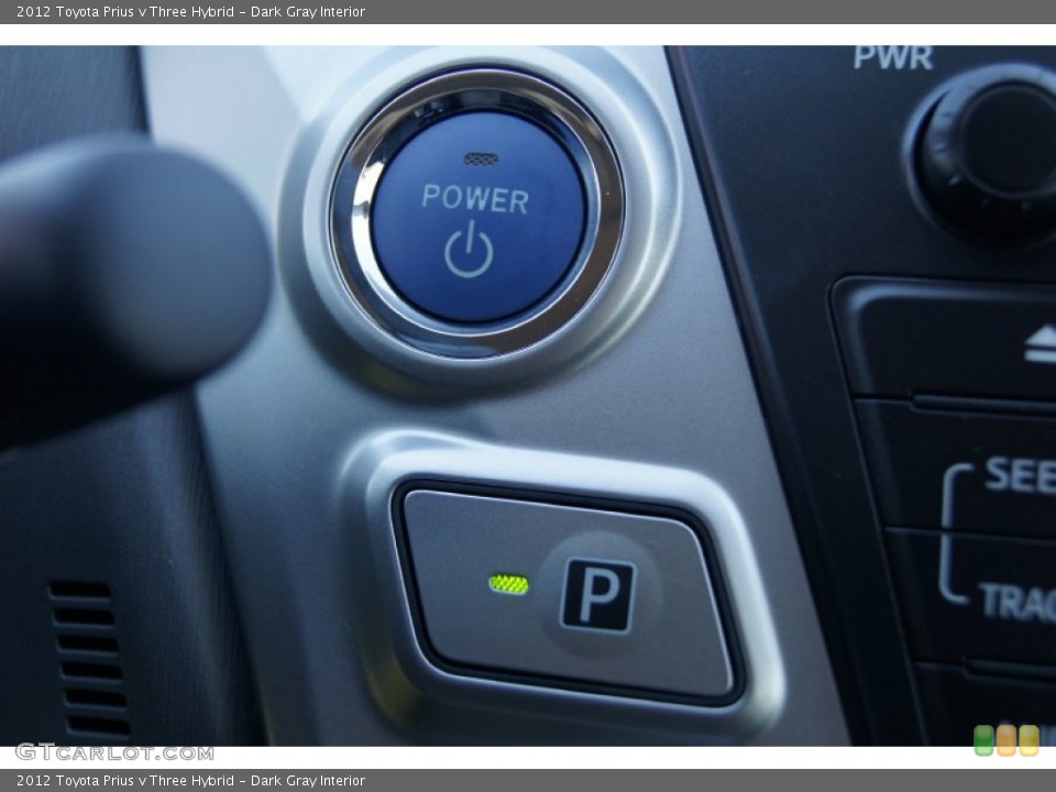 Dark Gray Interior Controls for the 2012 Toyota Prius v Three Hybrid #72303388