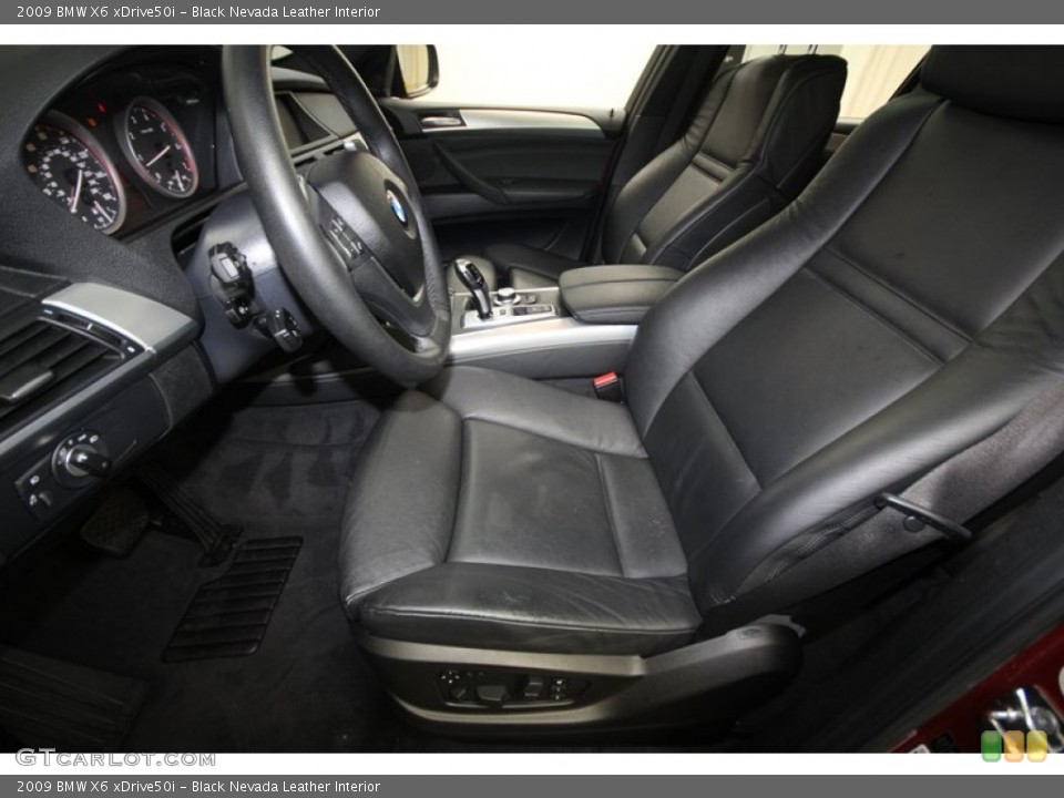 Black Nevada Leather Interior Front Seat for the 2009 BMW X6 xDrive50i #72304387