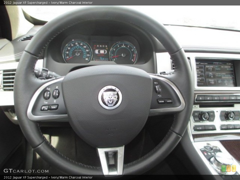 Ivory/Warm Charcoal Interior Steering Wheel for the 2012 Jaguar XF Supercharged #72305668