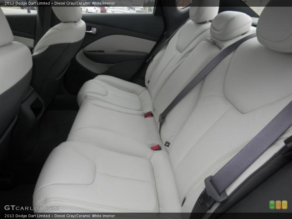 Diesel Gray/Ceramic White Interior Rear Seat for the 2013 Dodge Dart Limited #72306235