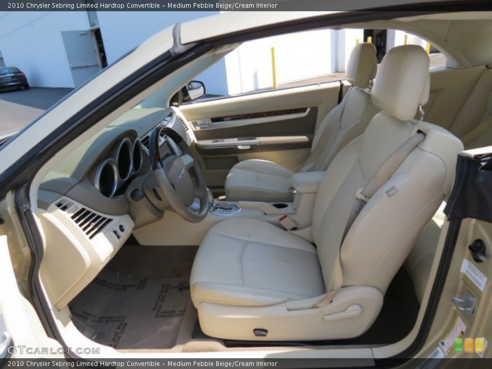 Medium Pebble Beige/Cream Interior Front Seat for the 2010 Chrysler Sebring Limited Hardtop Convertible #72306931