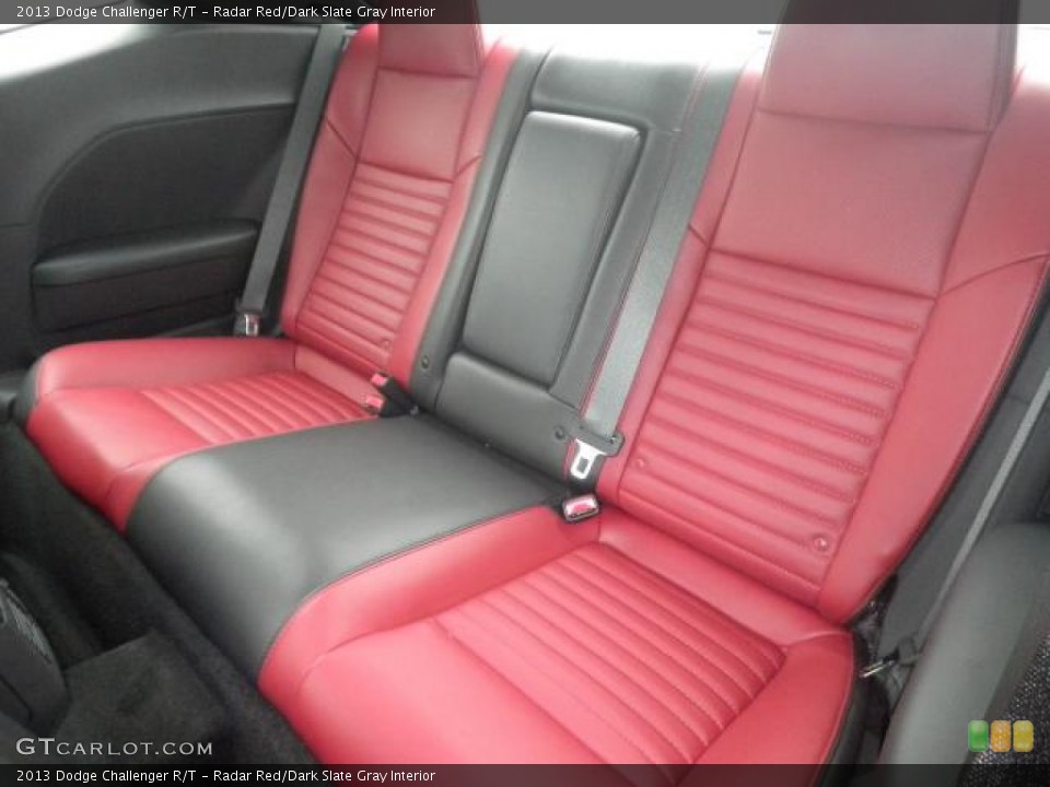 Radar Red/Dark Slate Gray Interior Rear Seat for the 2013 Dodge Challenger R/T #72309602